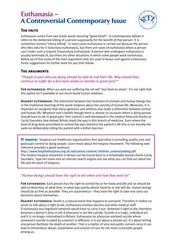 Euthanasia debate image