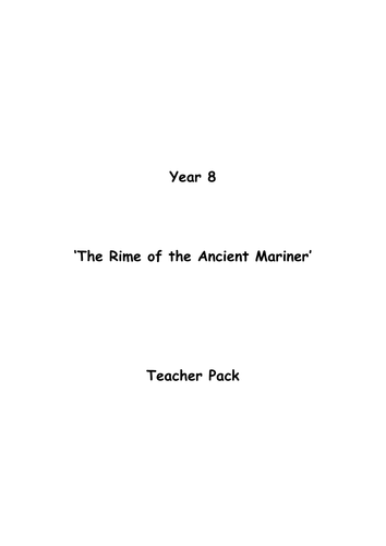 ancient mariner- activity pack