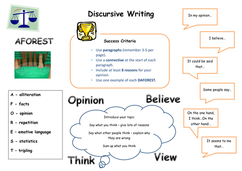 discursive writing year 4