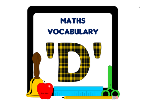 Maths Vocabulary 'D'