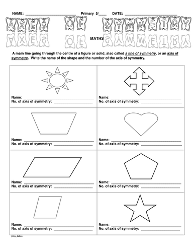 KS2 Axes of Symmetry