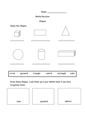 shapes teaching resources