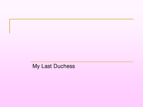 My last Duchess Quiz On themes