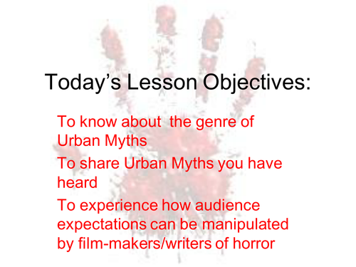 Horror genre - Writing Horror Stories Lesson 2