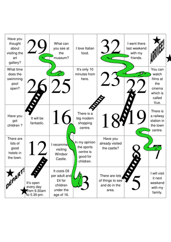 Tourist Office Snakes and Ladders game