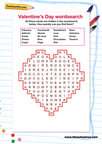 Valentine's Day wordsearch