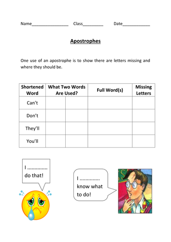 Apostrophes Workbook