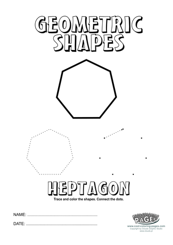 Geometric shapes: Heptagon