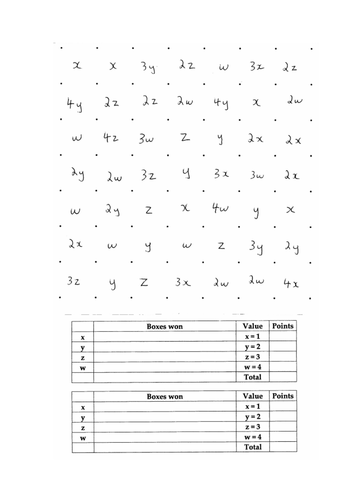 Algebra Boxes - substitution and collecting terms.