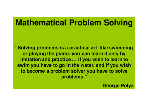 PROBLEM SOLVING STRATEGIES