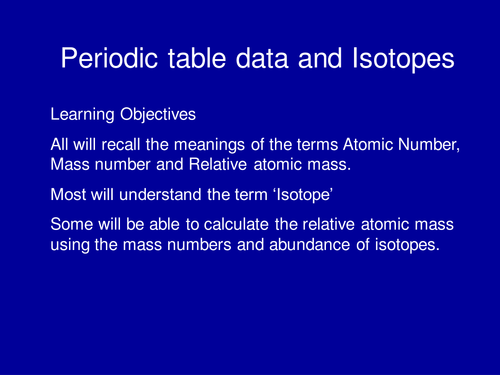 Isotopes