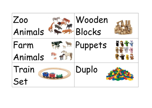 Toy Box Labels and Free Choice by lucyanne_88 Teaching Resources Tes