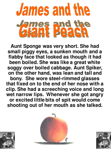 James and the Giant Peach Reading Lesson