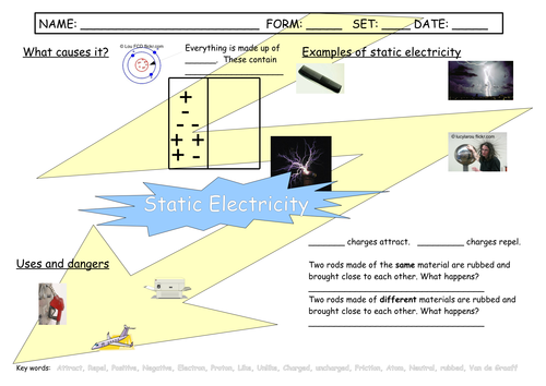 Static Electricity Worksheet