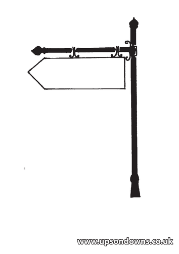 Blank Swing Signpost