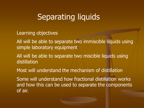 Separating liquids