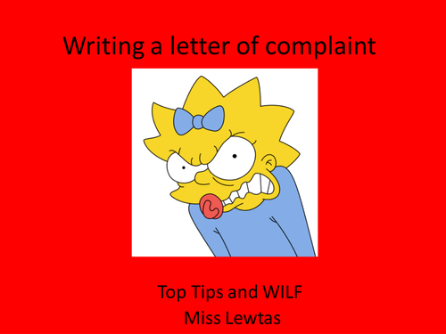 Writing a Letter of Complaint