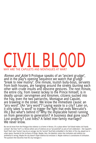 Romeo & Juliet 2006 Article: Civil Blood