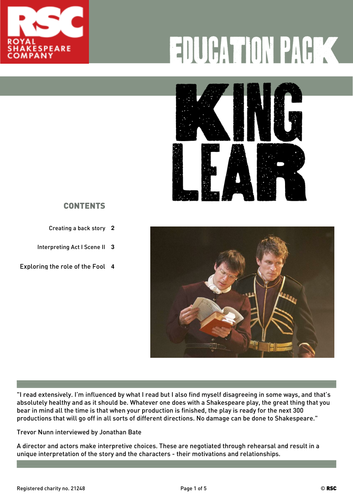 King Lear 2010 Teacher Pack (2)