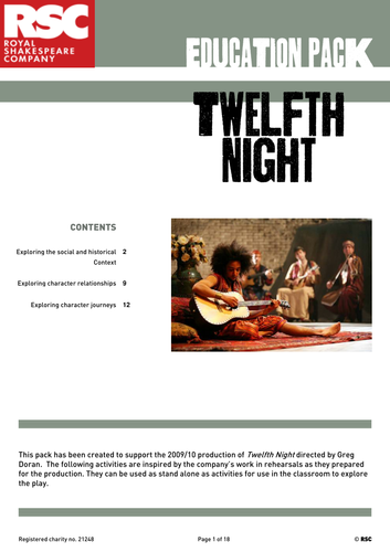 Twelfth Night (2009 Teacher Pack