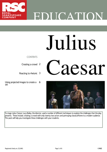 Julius Caesar 2006 Teacher Pack