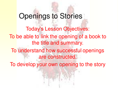 Horror Writing Scheme Full lessons & Resources 4