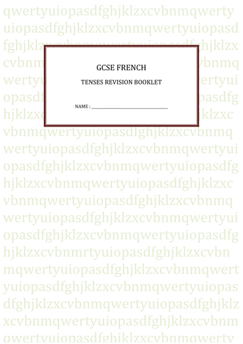 GCSE French Tenses Revision Booklet