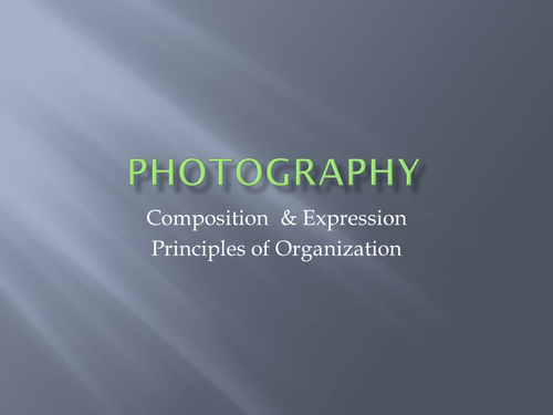 Photography | Teaching Resources