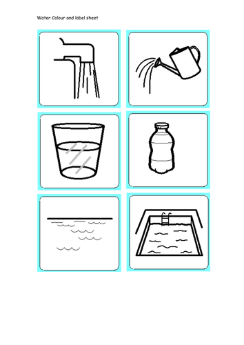 Water colour and label sheet