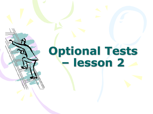 Optional Tests in English Preparation Lesson 2