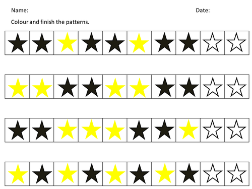 Pattern - colour and finish - stars