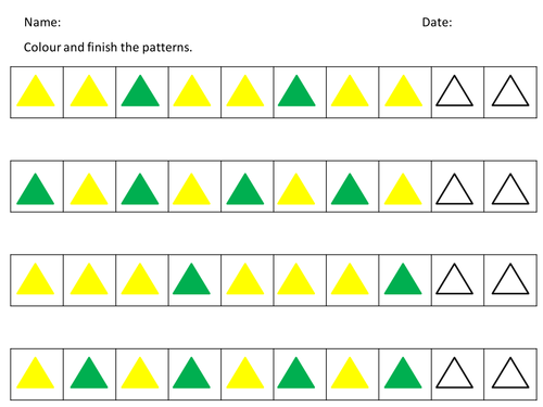 Pattern - colour and finish - triangle