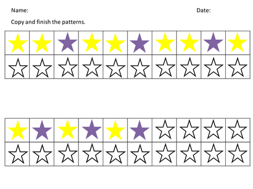 Pattern - copy and finish - stars