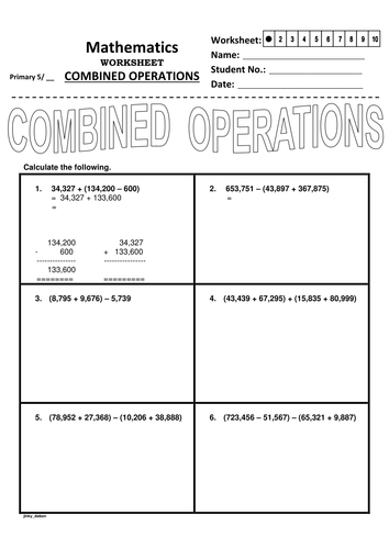 KS2 Combined Operations