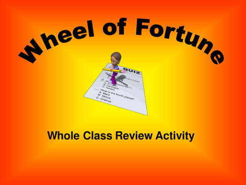 The Wheel- Plenary or starter activity for MFL
