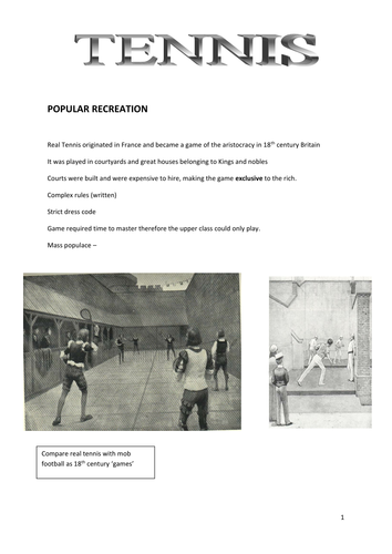 Case studies OCR A level PE Historical studies