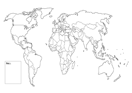 Map Of The World Ks1 Worksheet 