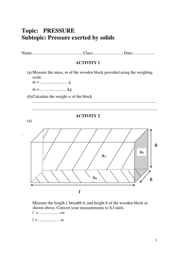 Introduction to Pressure