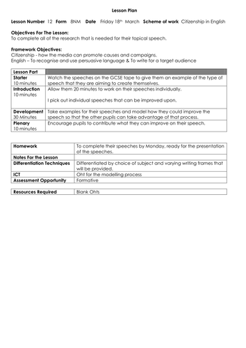 Citizenship / Media SOW Year 7/8 Lesson 11