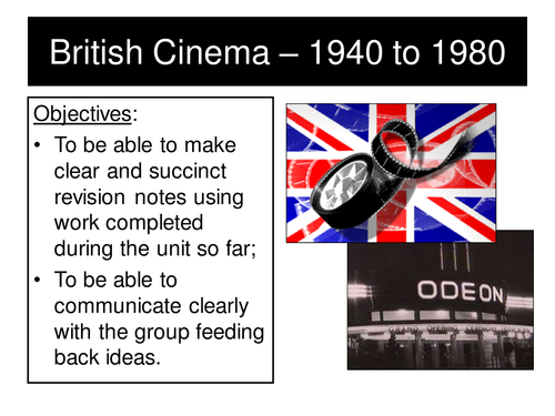 Film Through History Lesson 1940 -1980s