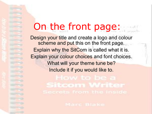 Create Your Own Sitcom - Full lesson PP