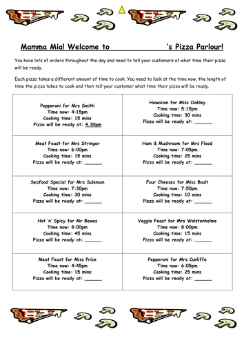 Worksheets Am And Pm Worksheets pizza cooking times digital am pm by missboult teaching resources tes