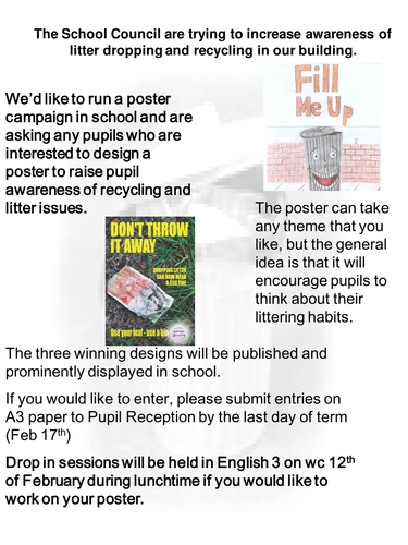 School Council - Anti Litter Competition