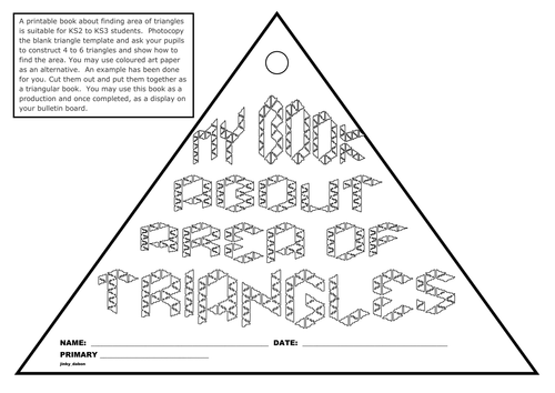 KS2 My Book about Area of Triangles