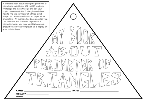 KS2 My Book About Perimeter of Triangles