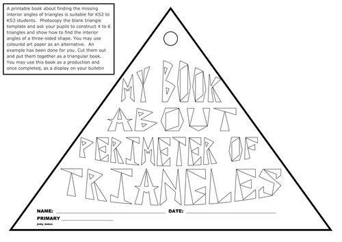 KS2 My Book About Interior Angles of Triangles