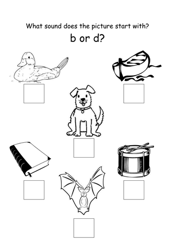 b or d worksheet by bloss1985 - Teaching Resources - Tes