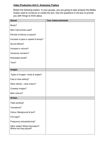 Documentary film analysis worksheet answers image