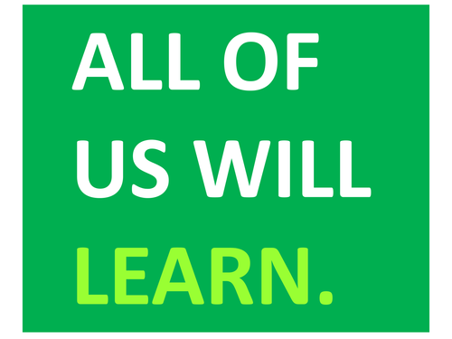 All of us will learn poster