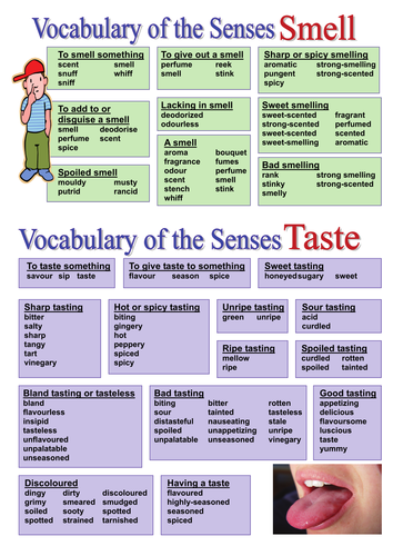 Vocabulary of the Senses - Smell and Taste